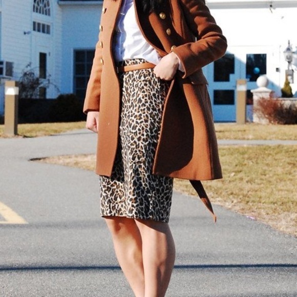 J. Crew Leopard Print Pencil Skirt - 00P - Picture 1 of 4